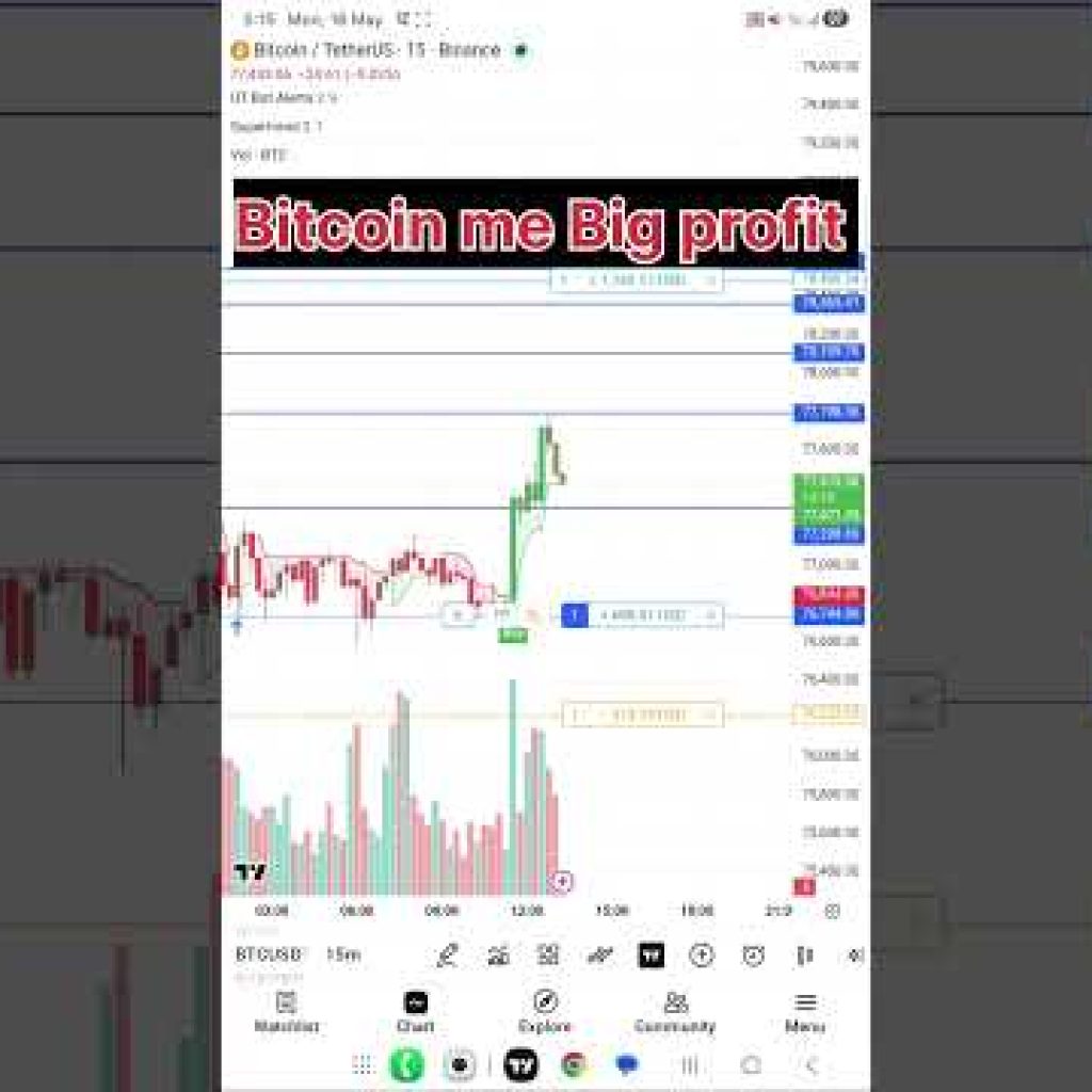 ut bot alart indicator se kiya Big profit #viralvideo #viral #trading
