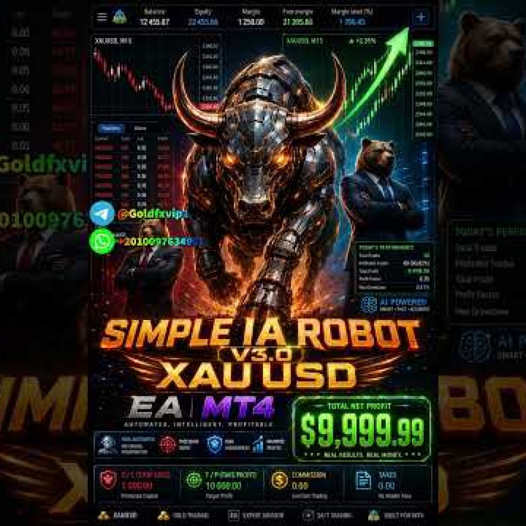 Simple IA Robot V3 XAUUSD EA MT4 Automated Forex Robot FREE DOWNLOAD الاكسبرت الأكثر ربحا في الفوركس