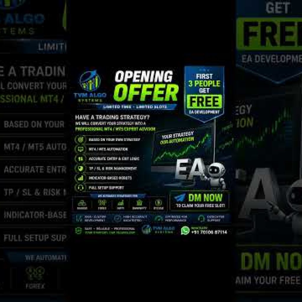 🚀 OPENING OFFER FOR TRADERS 🚀🔥 FIRST 3 PEOPLE GET FREE EA DEVELOPMENT 🔥#trading