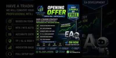 🚀 OPENING OFFER FOR TRADERS 🚀🔥 FIRST 3 PEOPLE GET FREE EA DEVELOPMENT 🔥#trading