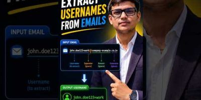 Python Trick to Extract Username from Email 🚀 #python #coding #developers