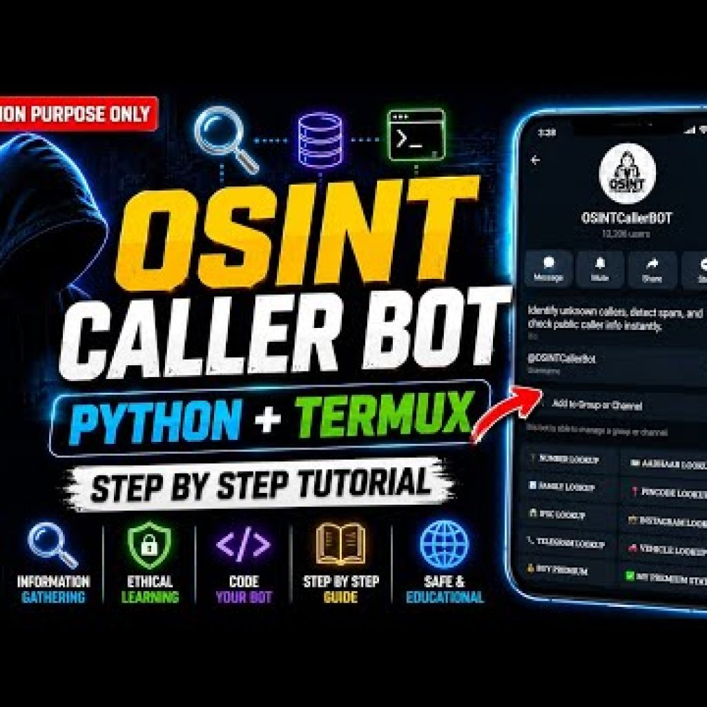 Build OSINT Caller Bot Using Python & Termux | Step By Step Tutorial (2026)