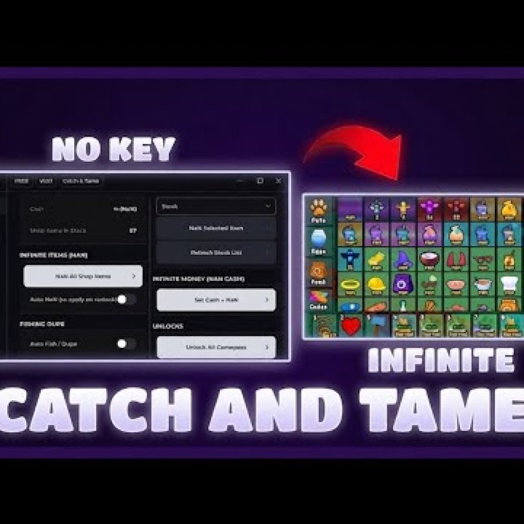 Catch And Tame Script – No Key, Inf Item, Inf Cash, Dupe Fish, Unlock Gamepass & More
