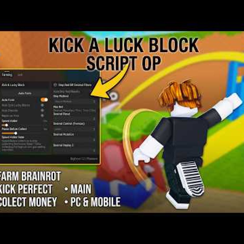 Kick a Lucky Block Script – Auto Farm, Perfect Kick ,Auto Collect Money , Auto Train (PC/MOBILE)