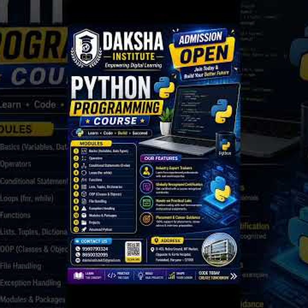 🐍 Python Programming Language – Beginner to Advanced
