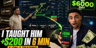BINARY OPTIONS MY STUDENT MADE $200 IN 6 MINUTES TRADING WITH ME | INDIVID TRADING ๐ข Educational ๐ข