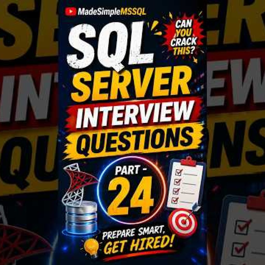 SQL Server Interview Questions | #sql #job #learnsql | Made Simple MSSQL