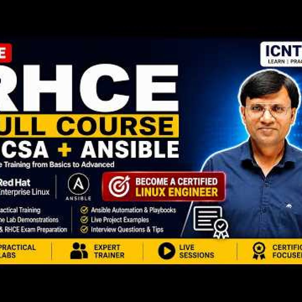 RHCE Full Course 2026 | RHCSA + Ansible Complete Training in Hindi | Red Hat Linux Administration