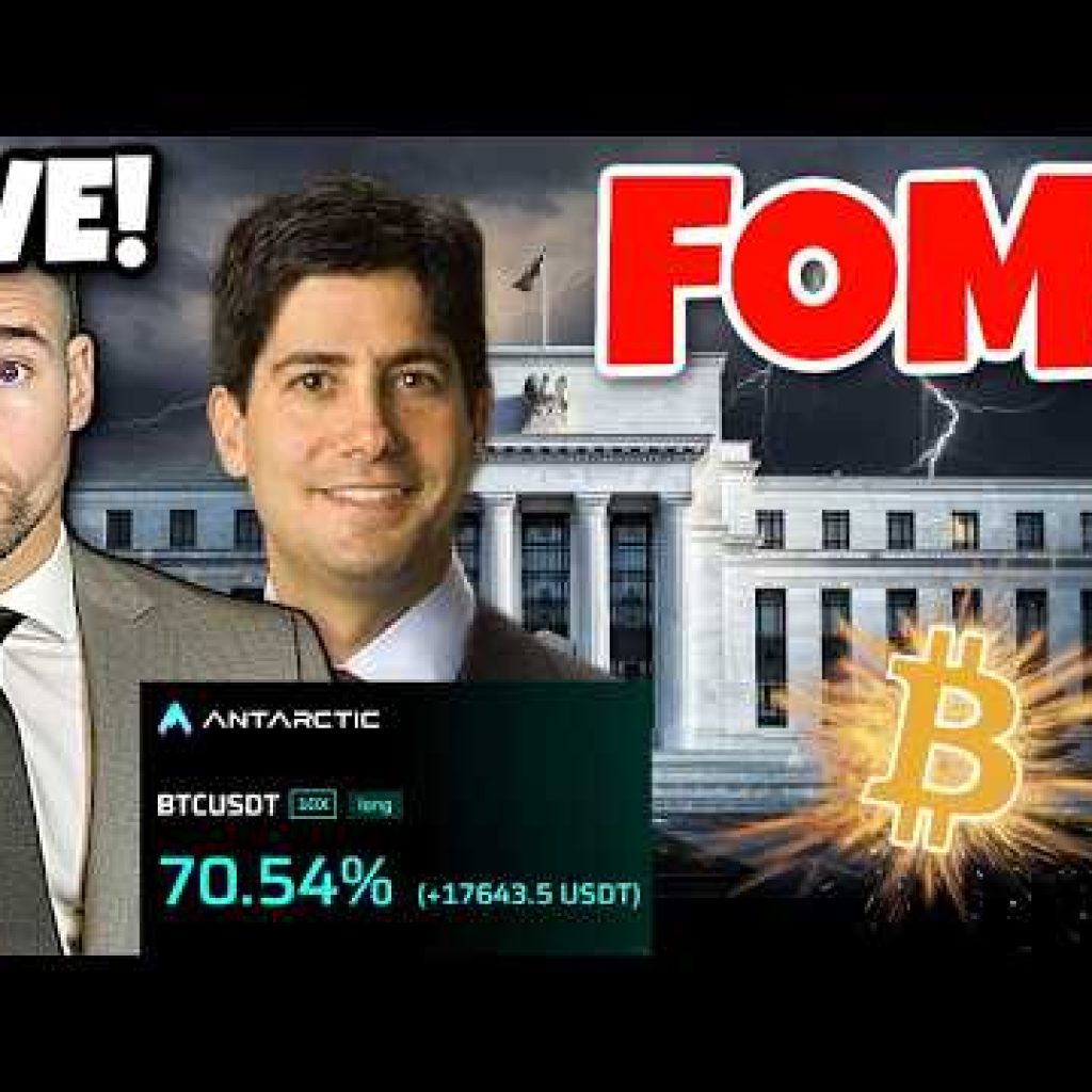 Live FOMC NEW FED CHAIR WARSH! Trading BTC Crypto Stocks!