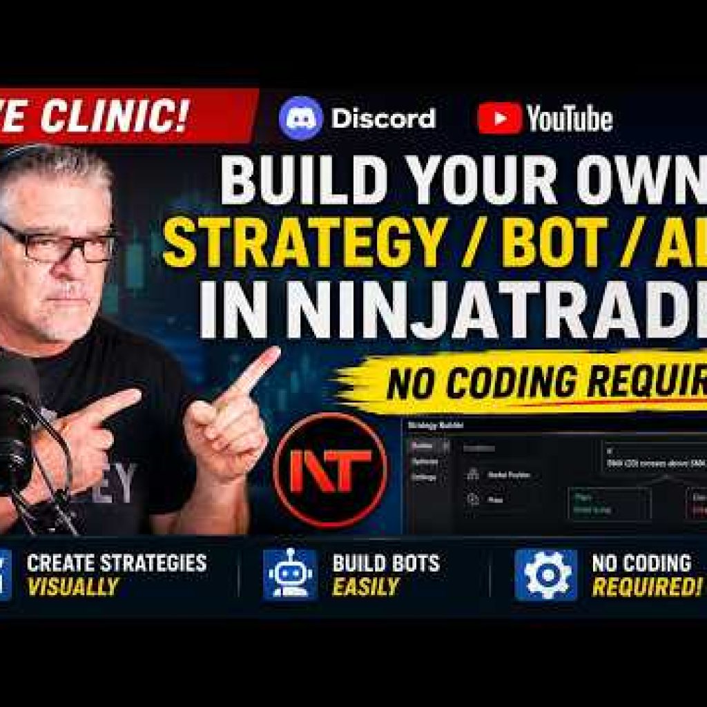 LIVE CLASS #1  ⚠️ Build Your Own NinjaTrader Bot / Alog / indicator… You Don’t Need AI or Coding