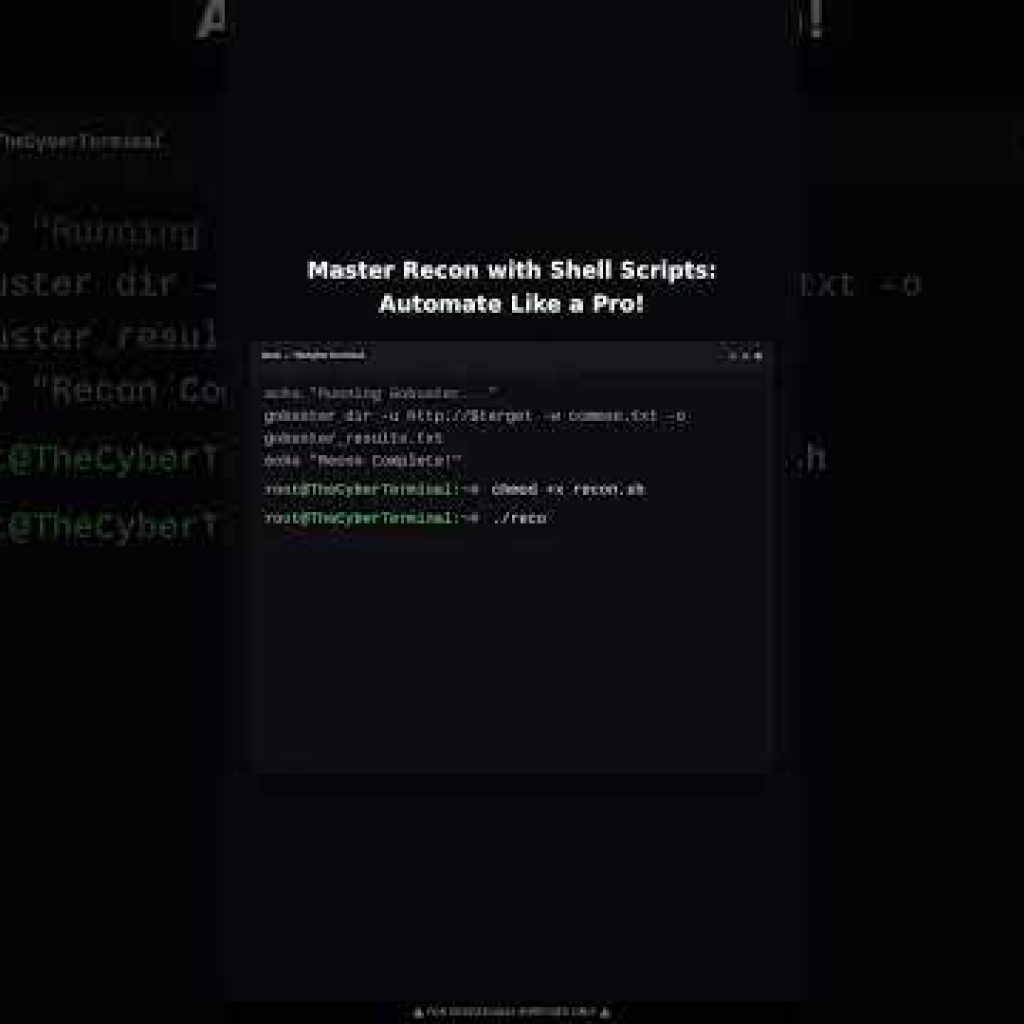 Automating Recon with Shell Scripts