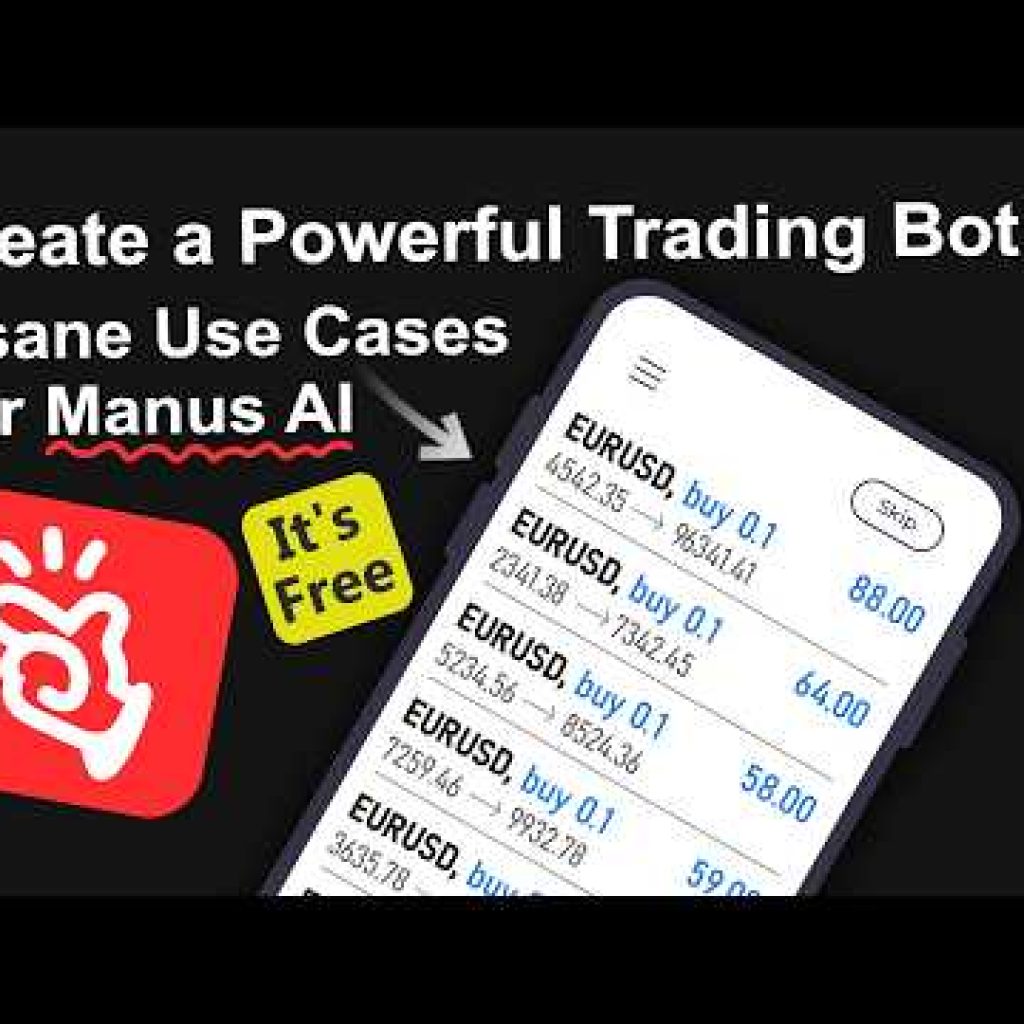 (FREE!) Manus AI Is Scary… I Built a Profitable SMC Trading Bot in Minutes One Prompt #aitrade