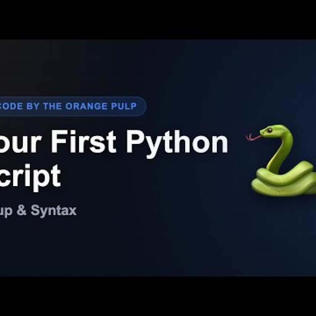 Your FIRST Python Script! (Setup, Syntax & Run Code)