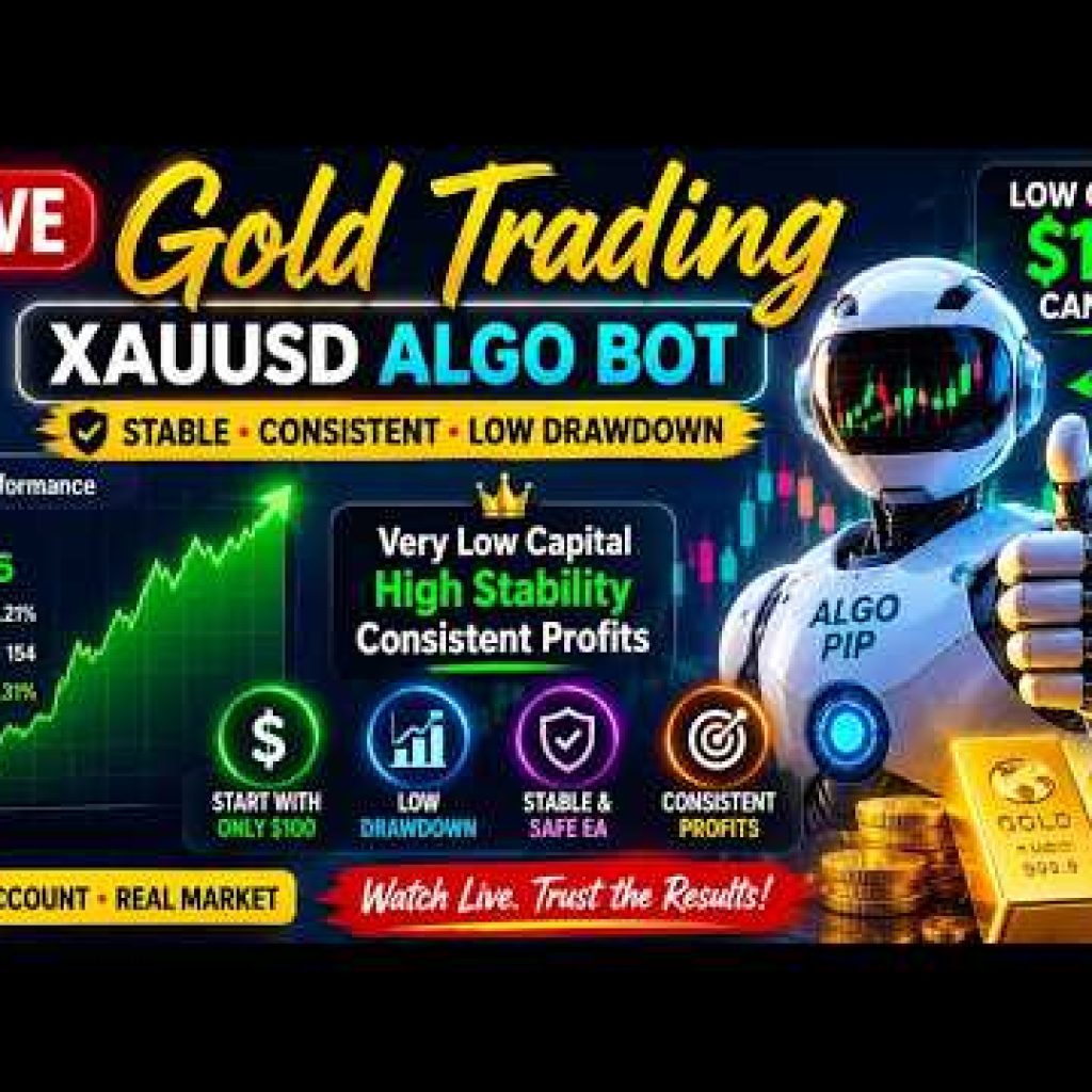Live Robot Trading On GOLD | Live XAUUSD Algo Trading #goldtrading #algotrading