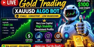 Live Robot Trading On GOLD | Live XAUUSD Algo Trading #goldtrading #algotrading