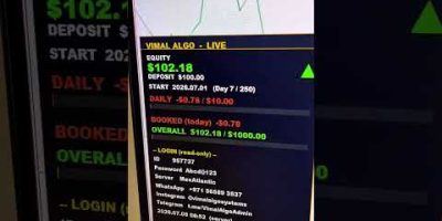 100$ account performance | #trading #forex #bot #tradinggoals #bottrading #gold