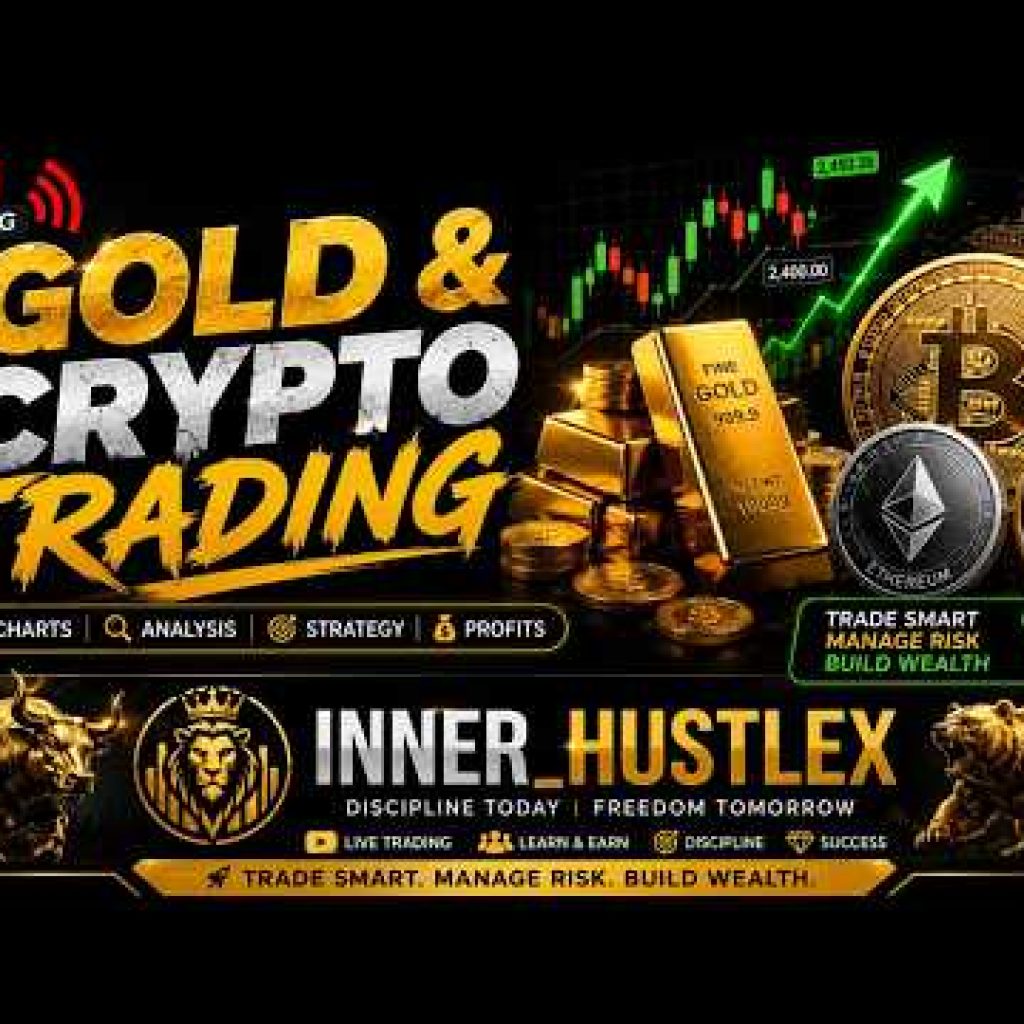 Gold & Bitcoin Live Trading I Live Crypto I Gold Live Trading  #tradinglive @Inner_Hustlex