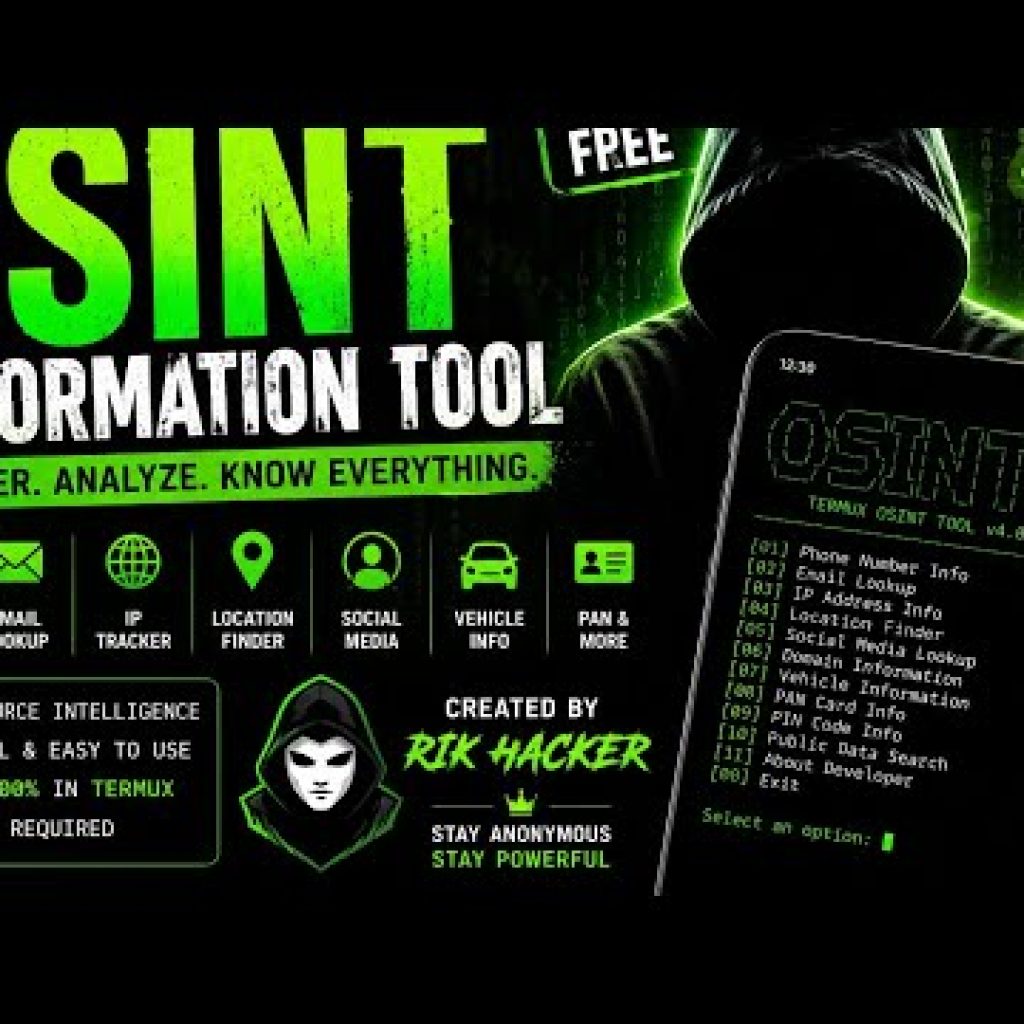 😈osint termux Rick.py file termux number🕵 information tool osint tools