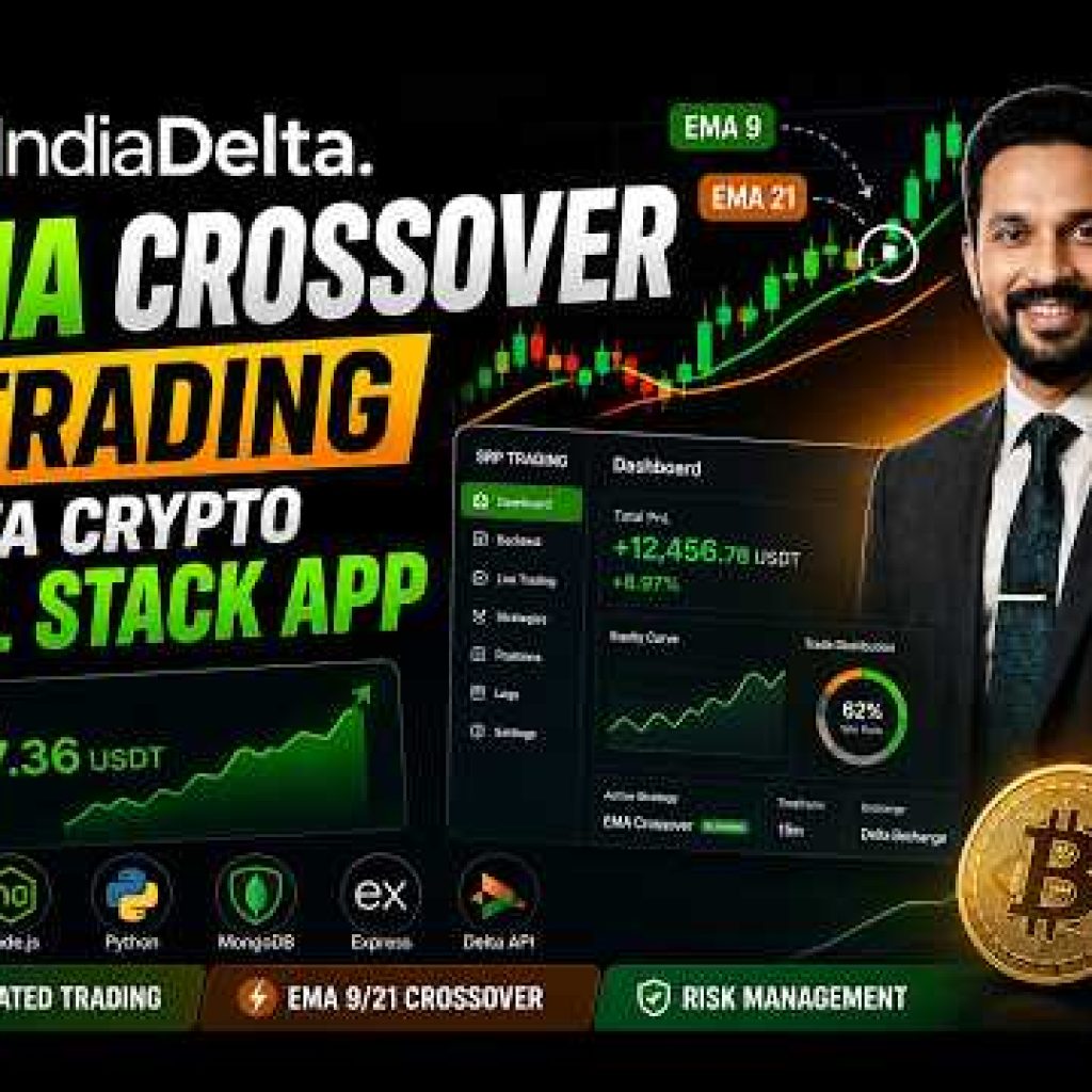 Build an EMA Crossover Trading Bot for Delta Crypto | Full Stack App with Python 🚀