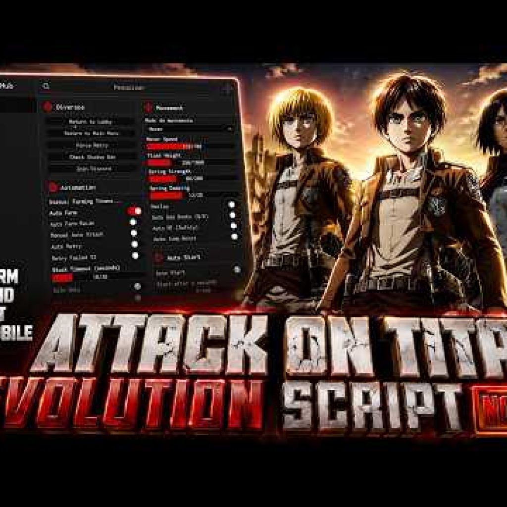 Attack On Titan Revolution Script No Key — Auto Farm, Auto Waves, Auto Raid, Auto Prestige And More!