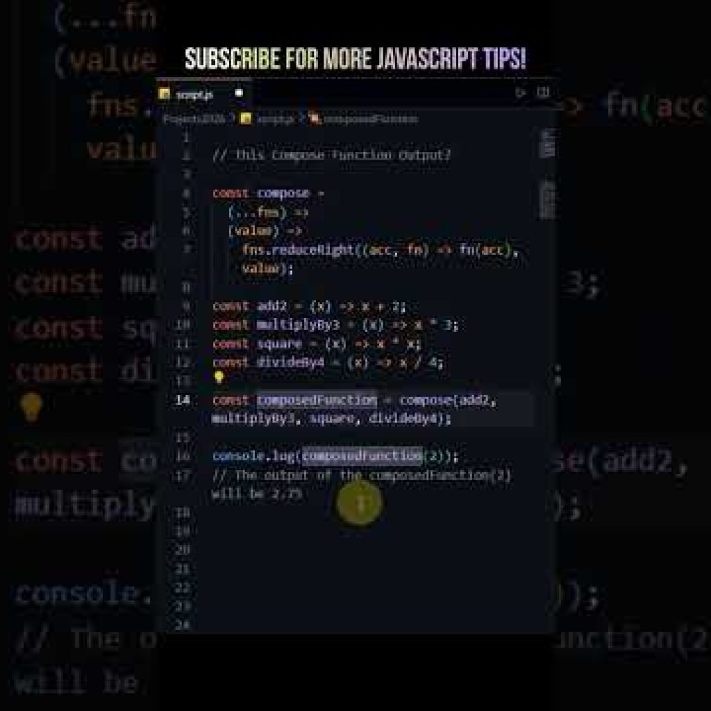 JavaScript’s compose function?Can You Predict This #javascript #script #interviewquestions #js