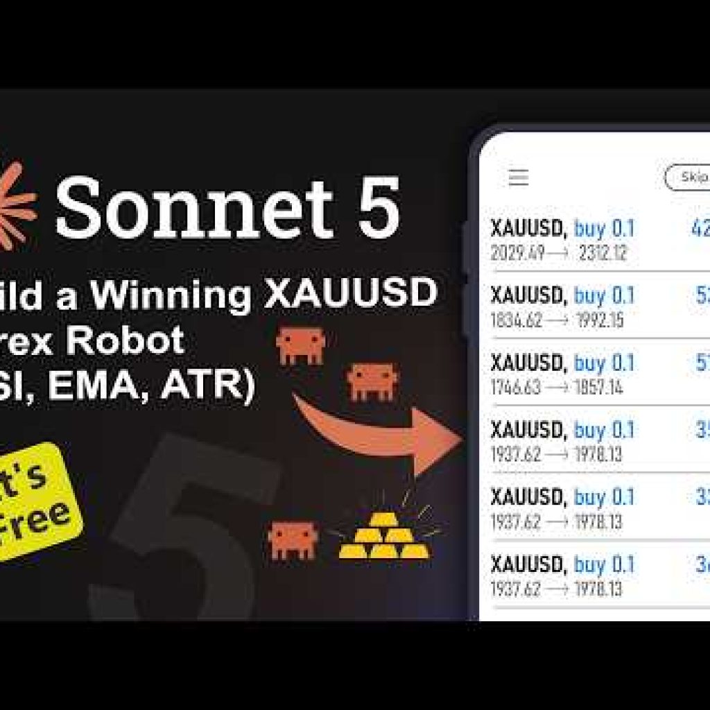 🟧FREE! | How to Build a Winning XAUUSD Forex Robot Using Claude Sonnet 5 (RSI, EMA, ATR)