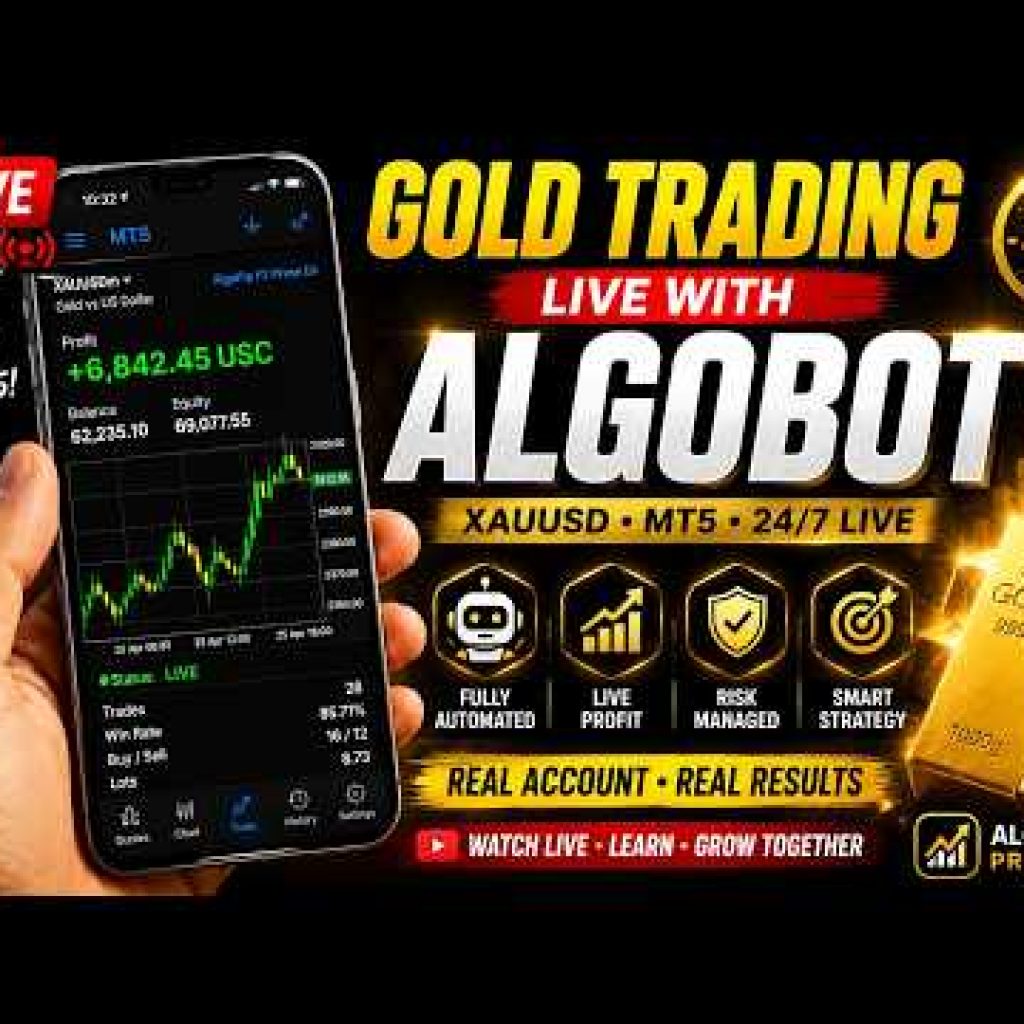 Live Robot Trading On GOLD | Algo Trading Live | AlgoPip FX Robot #goldtrading