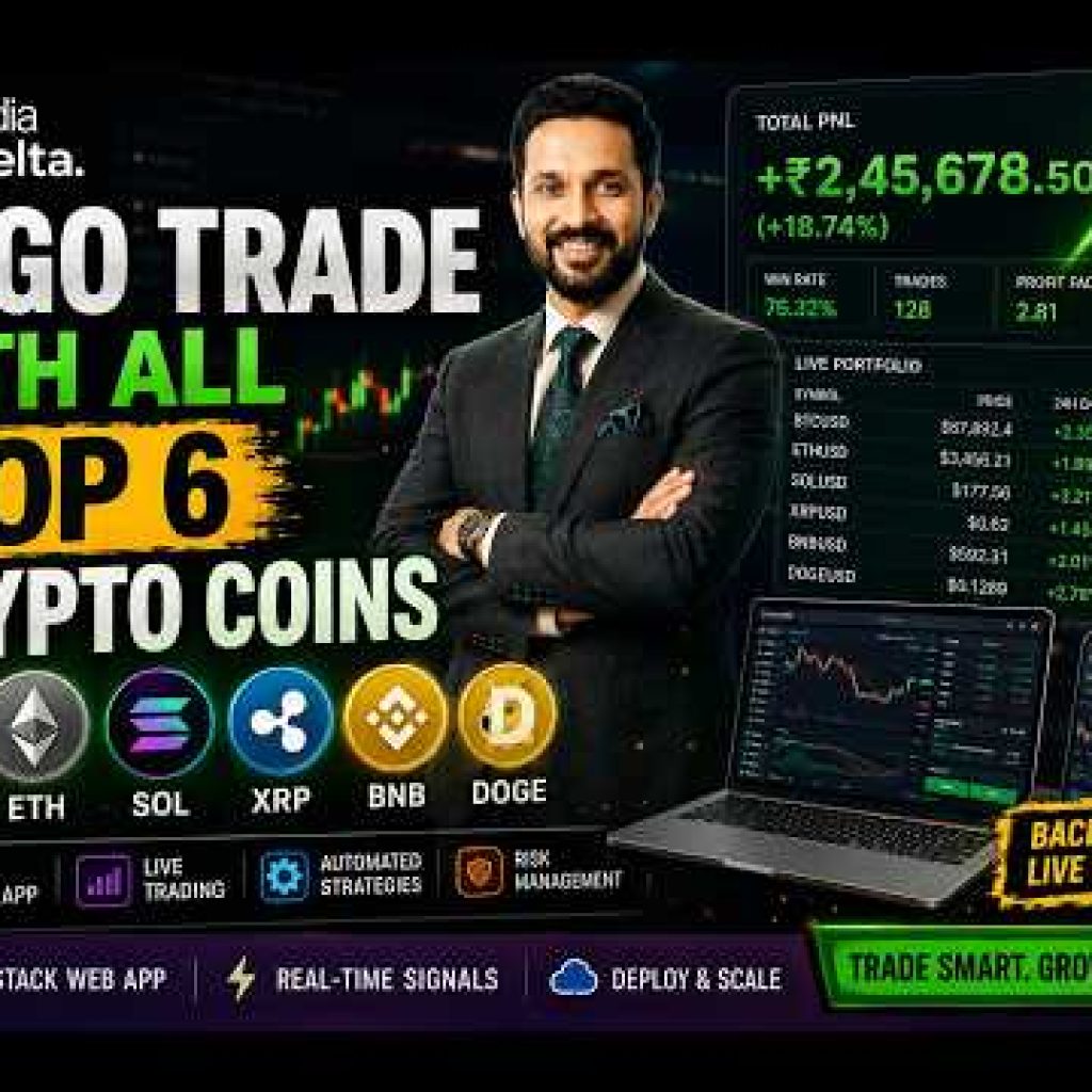 Build an Algo Trading Bot for ALL Top 6 Crypto Coins | Delta Exchange Full Stack App 🚀 ⭐