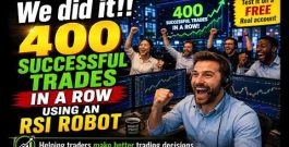 We did it! Learn how we had 400 successful trades in a row using a RSI Robot. Test on a free account