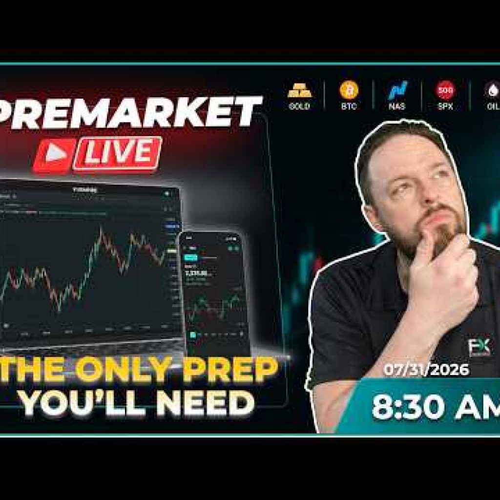 🔴LIVE: Premarket Setup — The Only Prep You’ll Need Before the Open | Stocks, Gold, Bitcoin