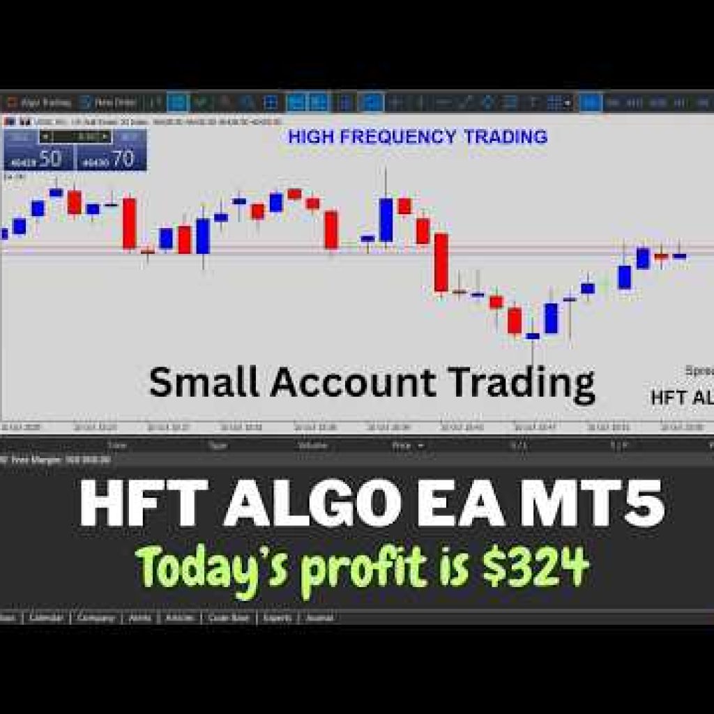 HFT Algo EA MT5 Live Small Account Trading Todays Profit Is $324 High Frequency Trading