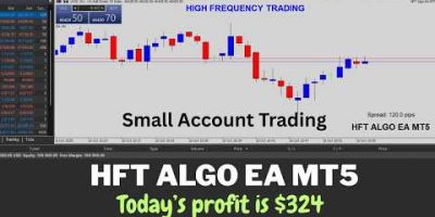 HFT Algo EA MT5 Live Small Account Trading Todays Profit Is $324 High Frequency Trading