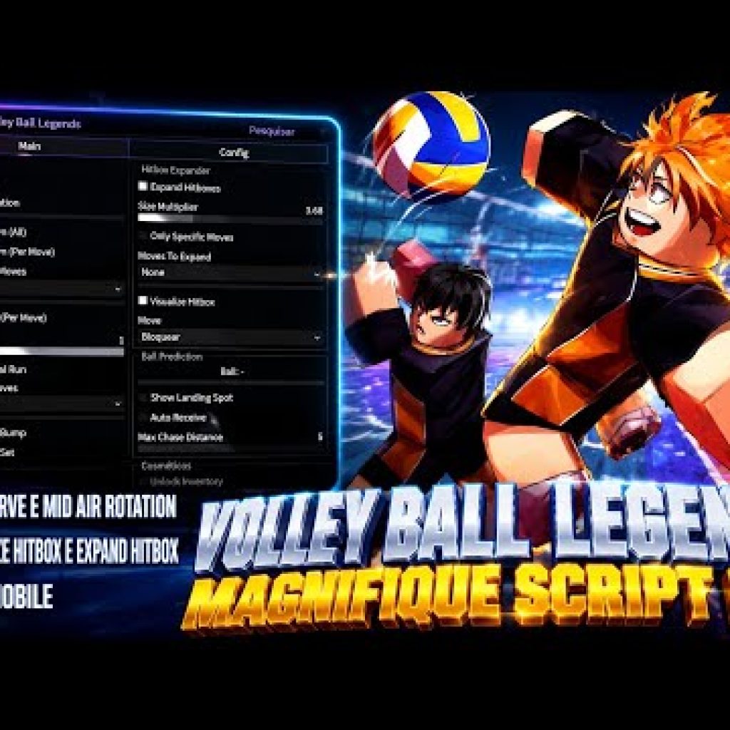 Volleyball Legends Script – MAX SERVE, BALL PREDICTION, EXPAND HITBOXES & MAX CHARGE (PC/MOBILE)