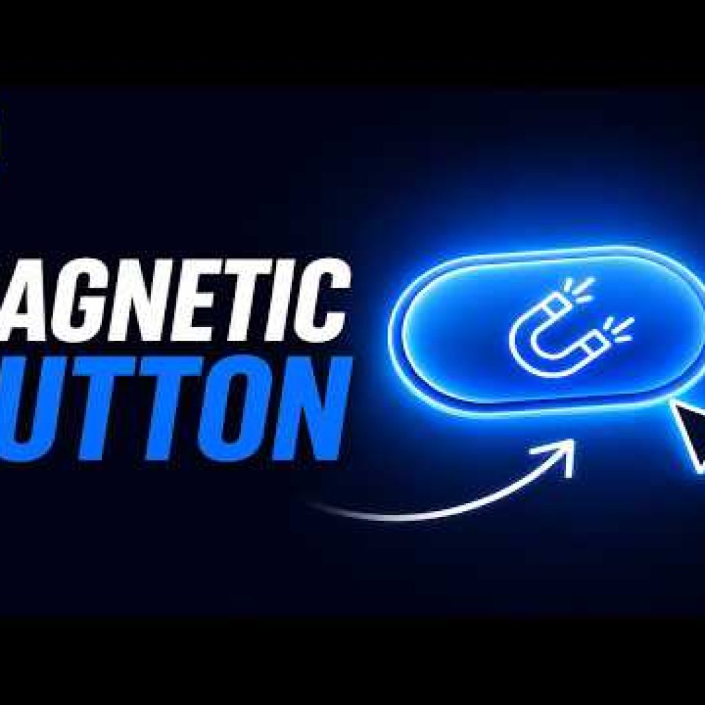 Build a Magnetic Button with JavaScript | HTML CSS & JS Tutorial