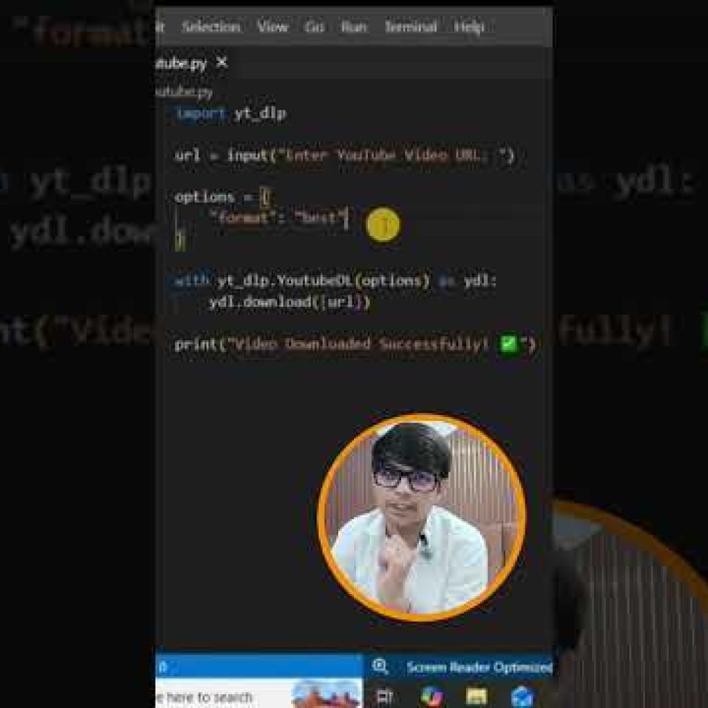 Build a YouTube Downloader with Python – Easy! #pythonprojects #miniproject