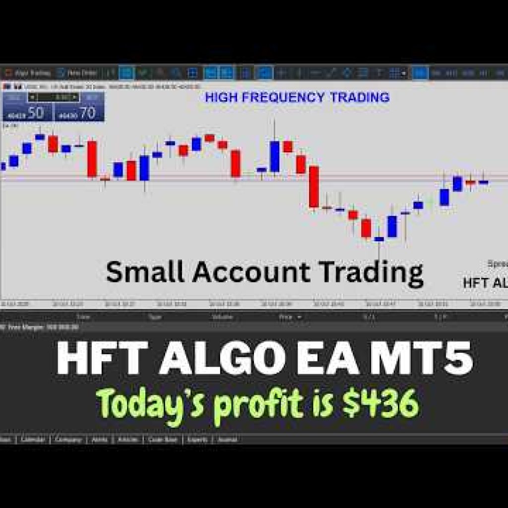 HFT Algo EA MT5 Live Small Account Trading Todays Profit Is $436 High Frequency Trading