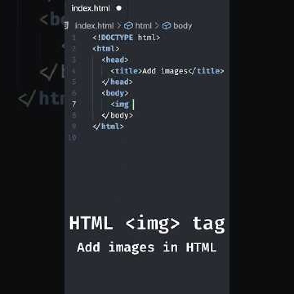 Add images in HTML | HTML img Tag Tutorial #html