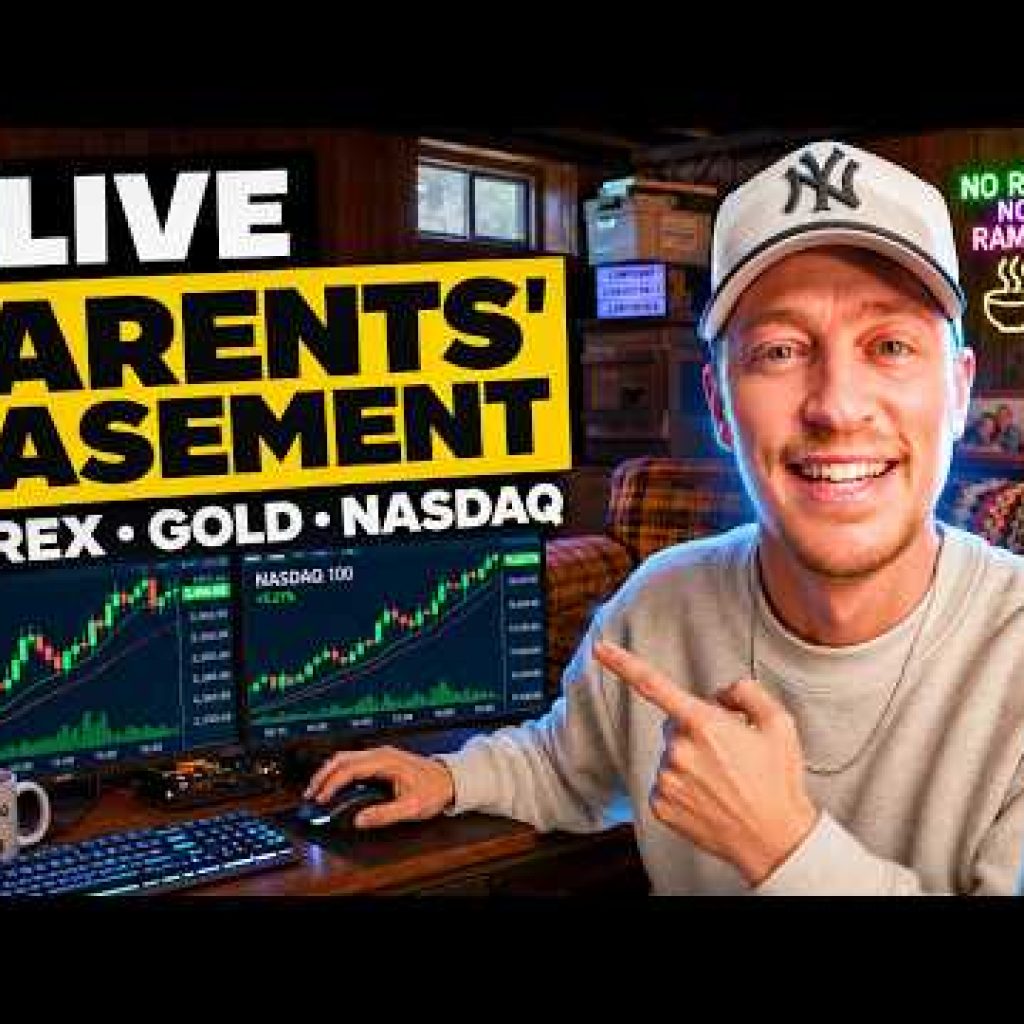 Live Trading Forex, Gold & NQ (BIG TRADES from PARENTS BASEMENT)