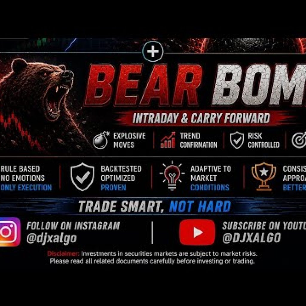 🚀 BEAR BOMB NIFTY 🐻 | ALGO TRADING | TRADING BOT