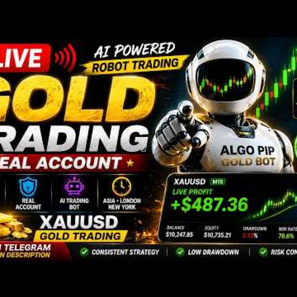🔴 LIVE XAUUSD Gold Trading | Robot Trading | AI Trading Bot | Algo Trading