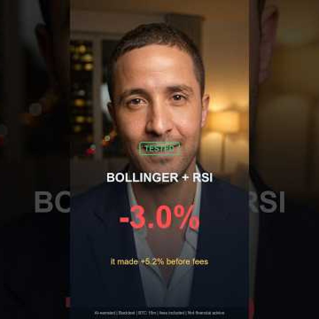 Bollinger Bands + RSI Made +5.2% – Until I Added Fees (Backtest)