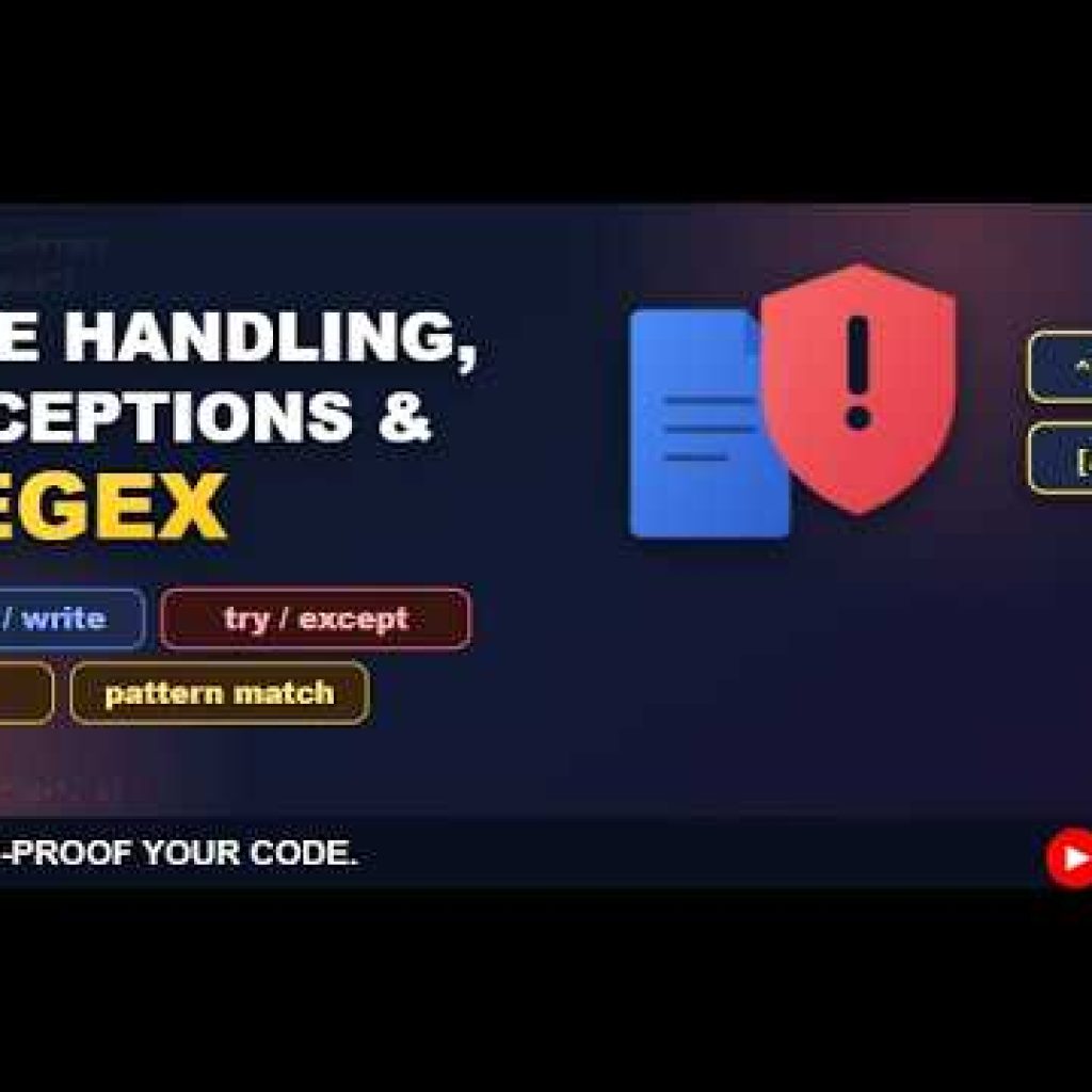 Python File Handling, Exceptions, & Regular Expressions | Lecture 8