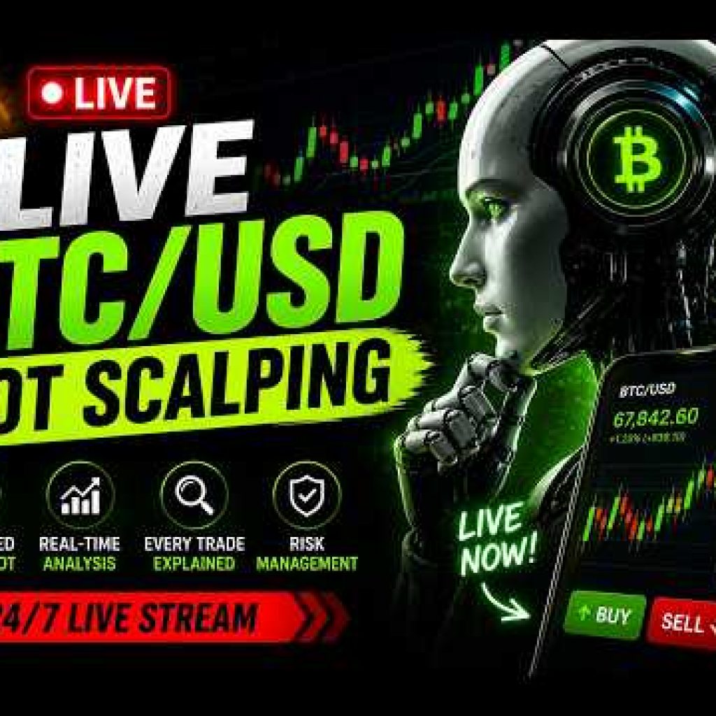 🔴 BTC/USD Live Trading Bot 🤖 | Real-Time Scalping Analysis & Every Trade Explained | 24/7