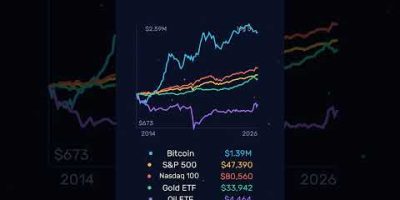 Bitcoin vs gold, oil, and the S&P: $10,000 since 2014