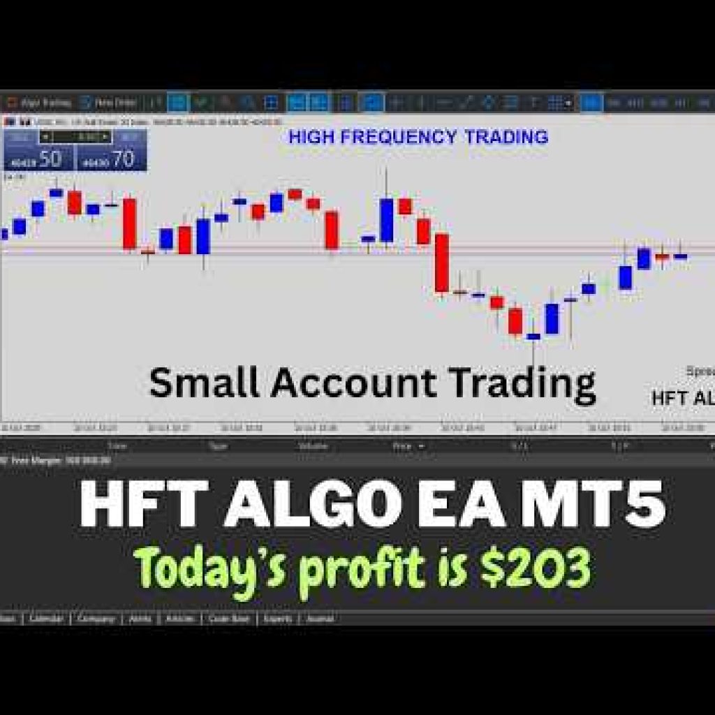 HFT Algo EA MT5 Live Small Account Trading Todays Profit Is $203 High Frequency Trading