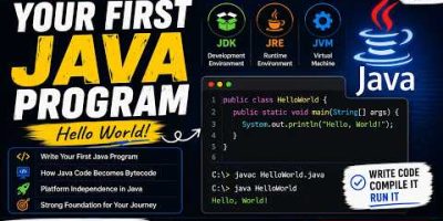 Your First Java Program + JDK, JRE & JVM Explained | Java Full Course #2