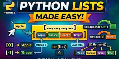 Introduction to lists in Python, Programming in Python, Declaration, Definition, access, List object