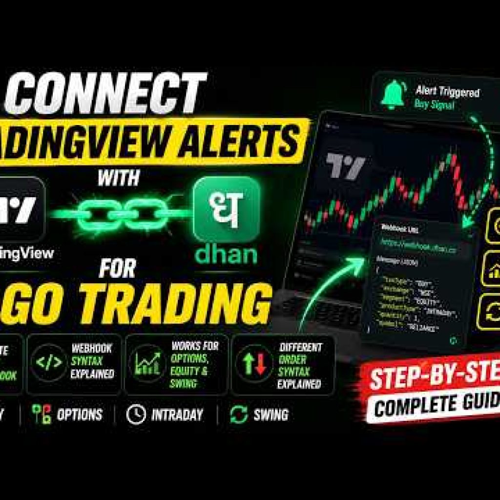 How to Connect TradingView Alerts with Dhan for Algo Trading | Complete Dhan Webhook Setup Guide