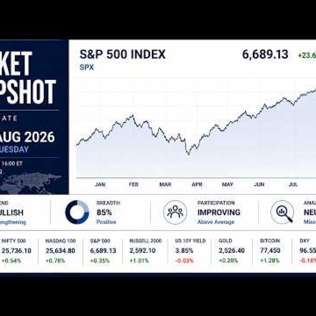 Nifty, Nasdaq, Gold & Bitcoin Analysis | Market Breadth Dashboard | 12 Aug 2026