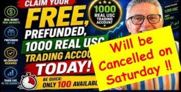 You have a few more days to claim your Free prefunded 1000 USC account, where you keep your gains